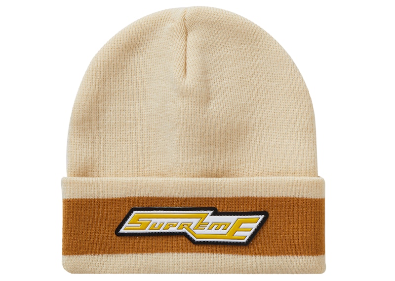 Supreme Cuff Stripe Beanie Natural - FW20 - US