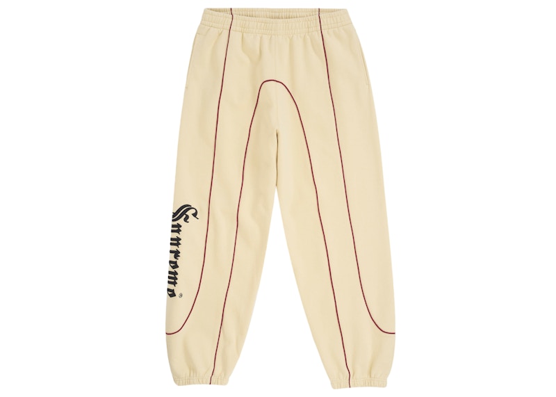 Supreme Curve Piping Sweatpant Natural メンズ - SS25 - JP 