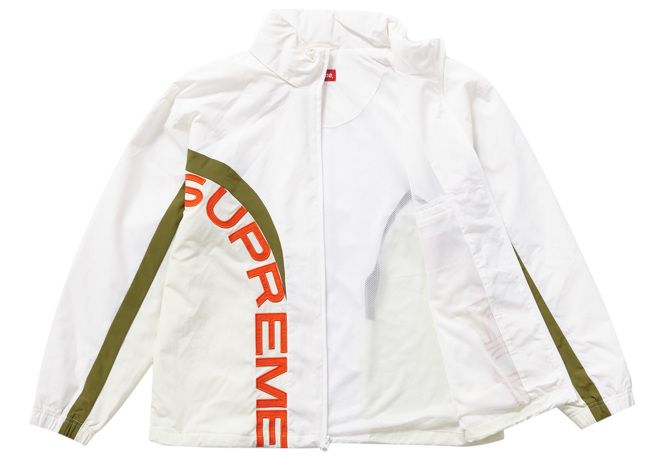 Supreme Curve Track Jacket White Men's - SS22 - US