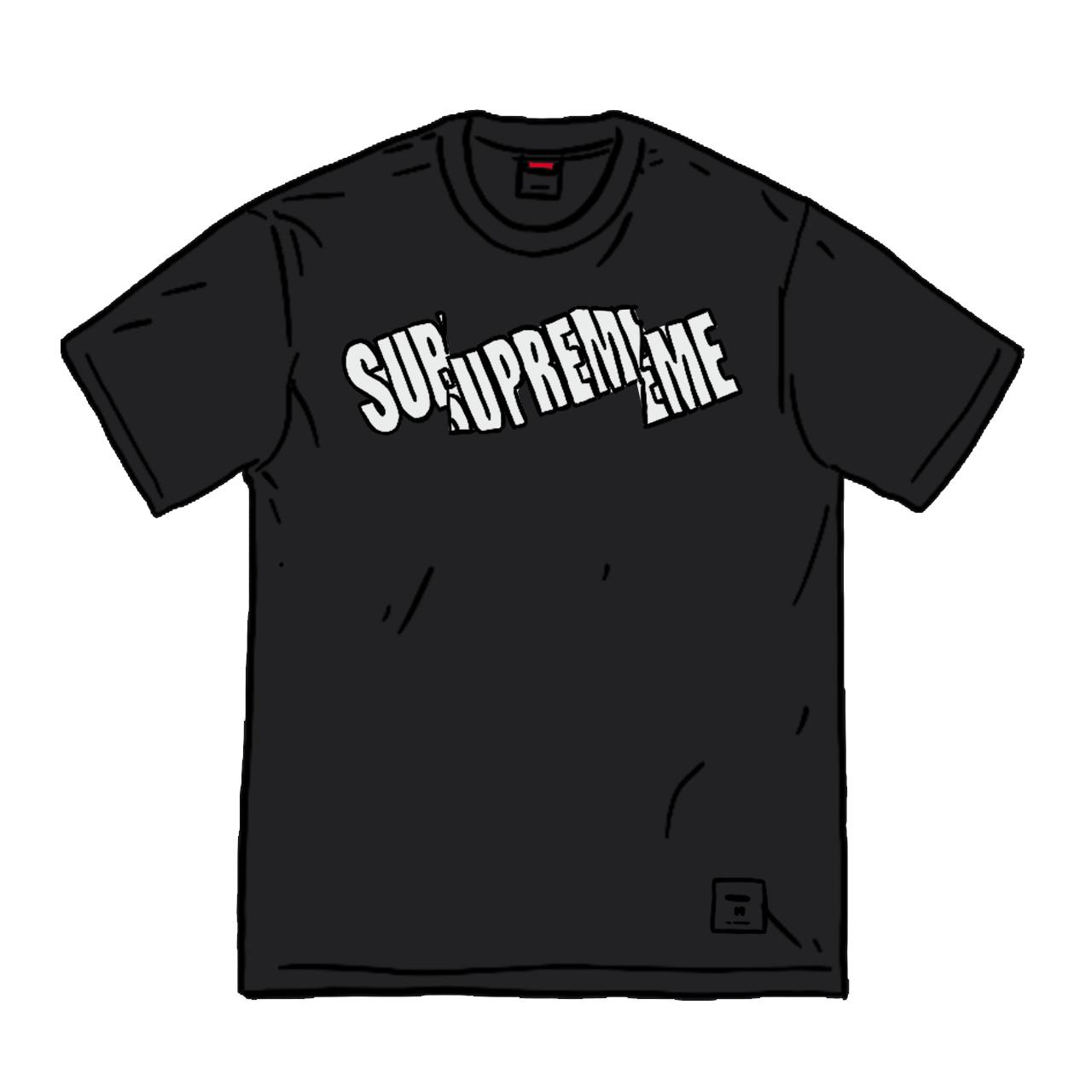 Supreme Scatter Logo L/S Top Black