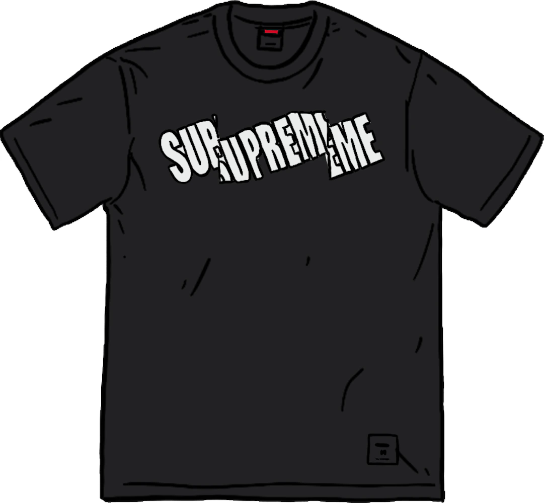 Supreme Cut Logo S/S Top Black Men's - SS21 - US