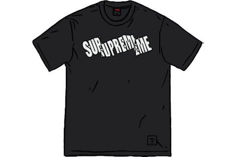 Supreme Cut Logo S/S Top Black Men's - SS21 - US Supreme Cut Logo S/S Top Black Men's - SS21 - US