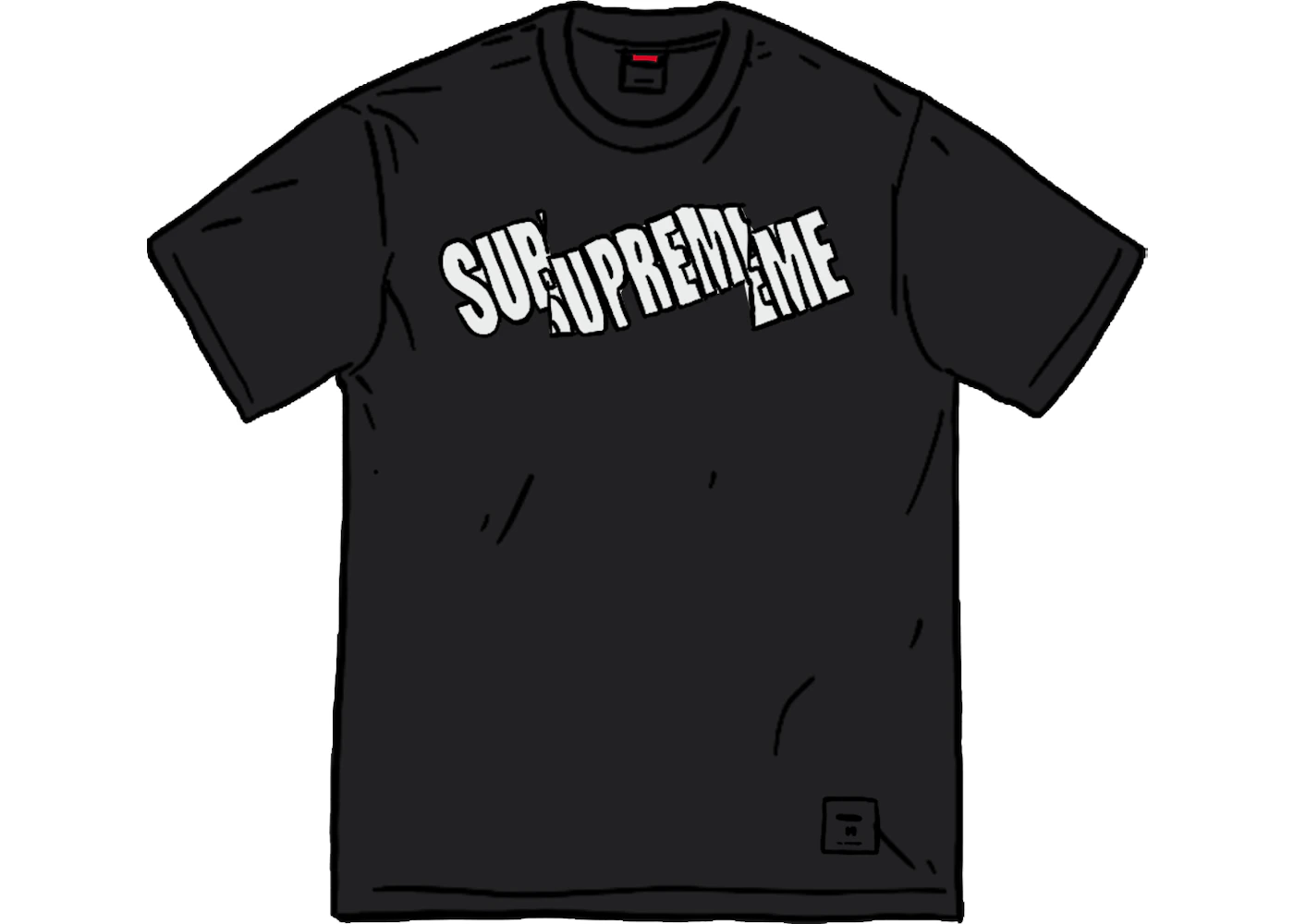 Supreme Cut Logo S/S Top Black Men's - SS21 - US Supreme Cut Logo S/S Top Black Men's - SS21 - US