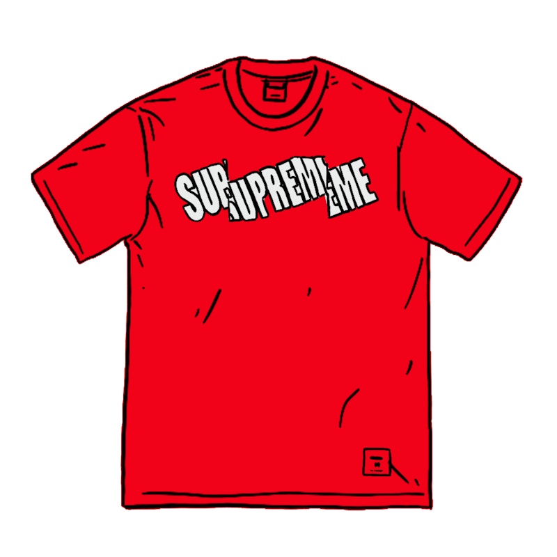 supreme cut logo tee