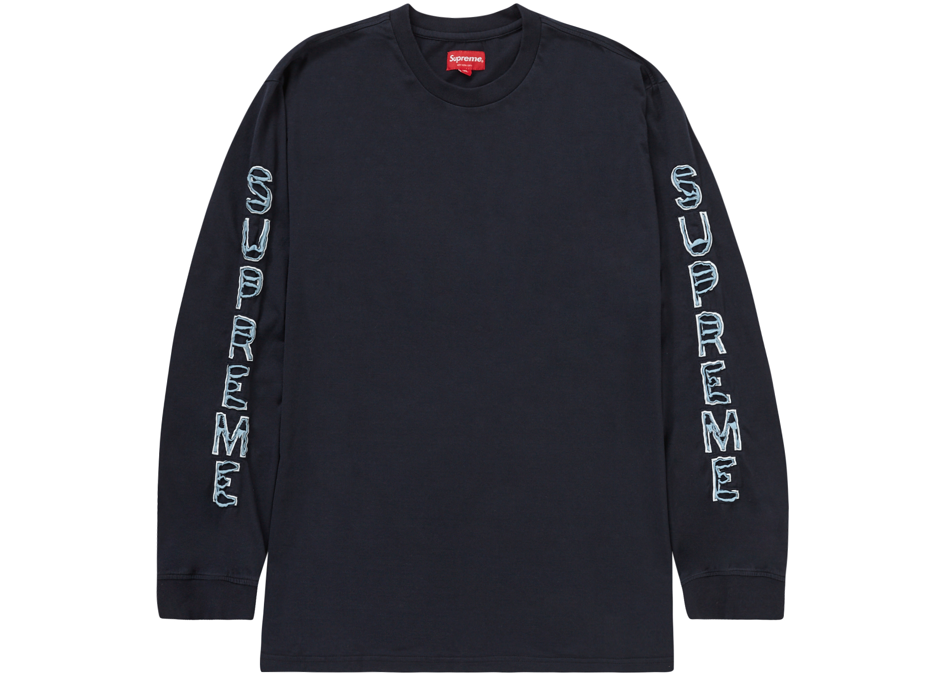Supreme Cut Out L/S Top Washed Navy Men's - FW22 - US