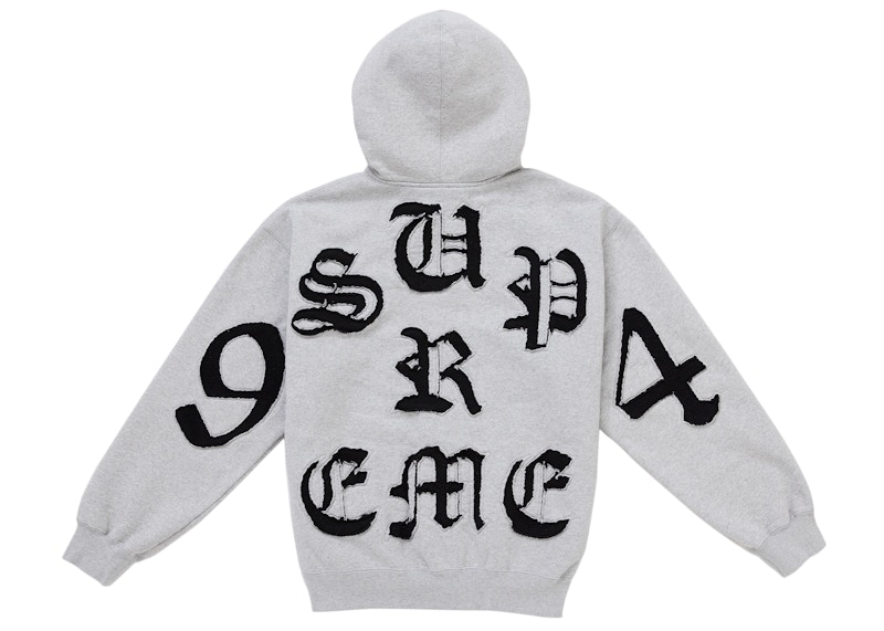Supreme Cut Out Zip Up Hooded Sweatshirt Heather Grey メンズ