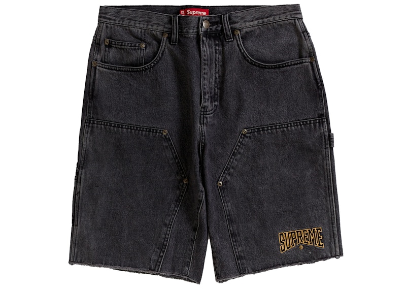 Supreme Cutoff Double Knee Denim Painter Short Black Men's - SS22 - US