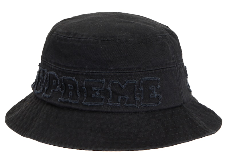 Supreme Mesh Crusher Black ハット ステッカー付-