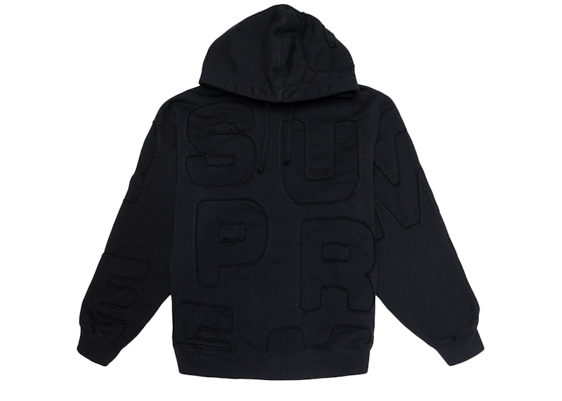 Supreme Cutout Letters Hooded Sweatshirt Black メンズ - SS20 - JP