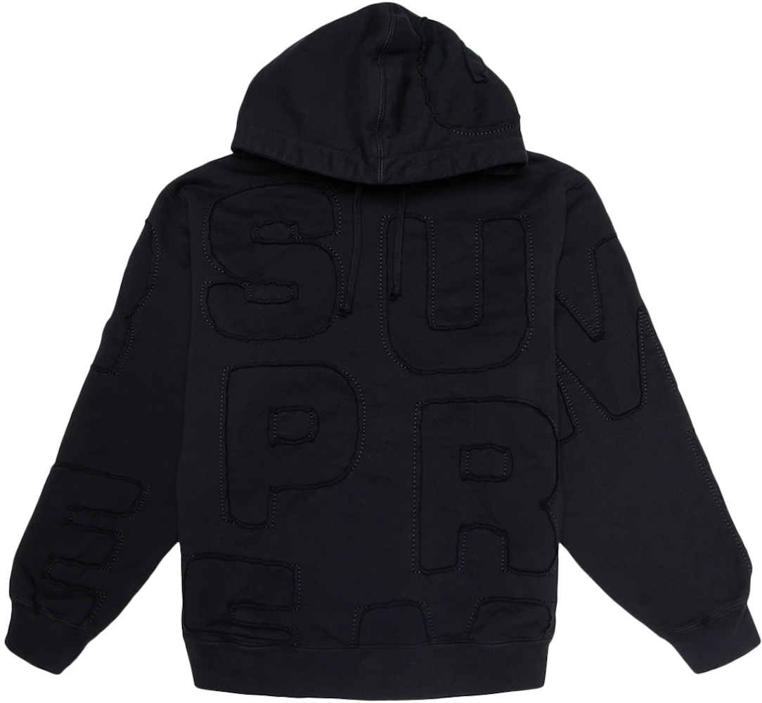 Supreme Cutout Letters Hooded Sweatshirt Black Men's - SS20 - US