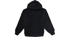 Supreme Cutout Letters Hooded Sweatshirt Black