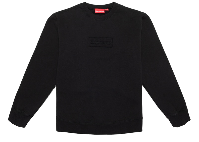 Supreme Cutout Logo Crewneck Black メンズ - SS20 - JPトップス スウェット