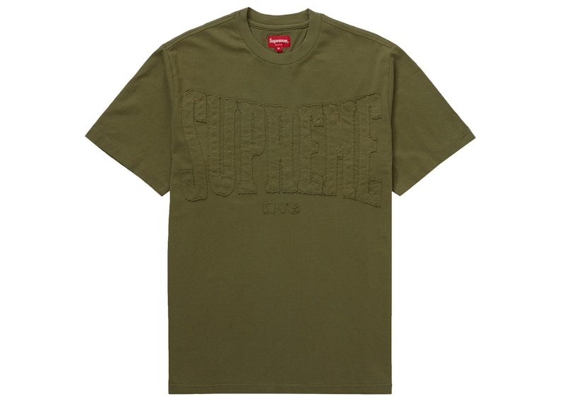 Supreme Cutout Logo S/S Top Olive