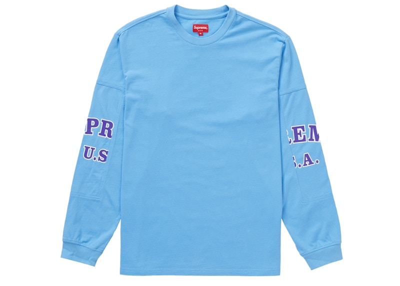 Supreme Cutout Sleeves L/S Top Blue Men's - FW20 - GB