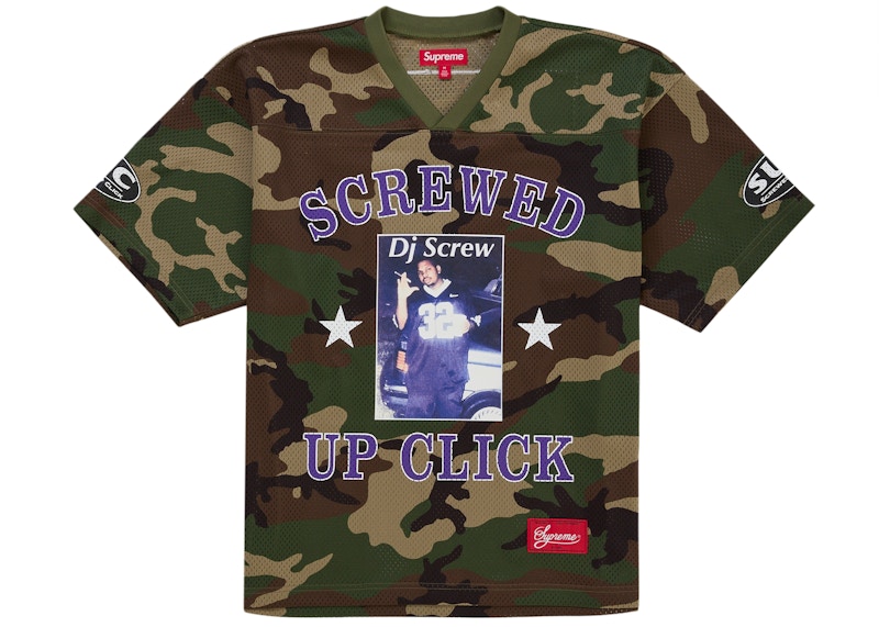 Supreme DJ Screw Football Jersey Woodland Camo Men's - SS26 - US