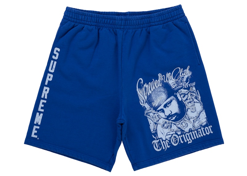 Supreme DJ Screw Sweatshort Blue Men's - SS26 - US