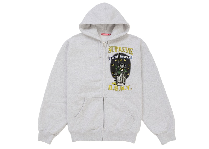 Supreme DSNY Zip Up Hooded Sweatshirt Heather Grey Men's - SS26 - US Supreme DSNY Zip Up Hooded Sweatshirt Heather Grey Men's - SS26 - US