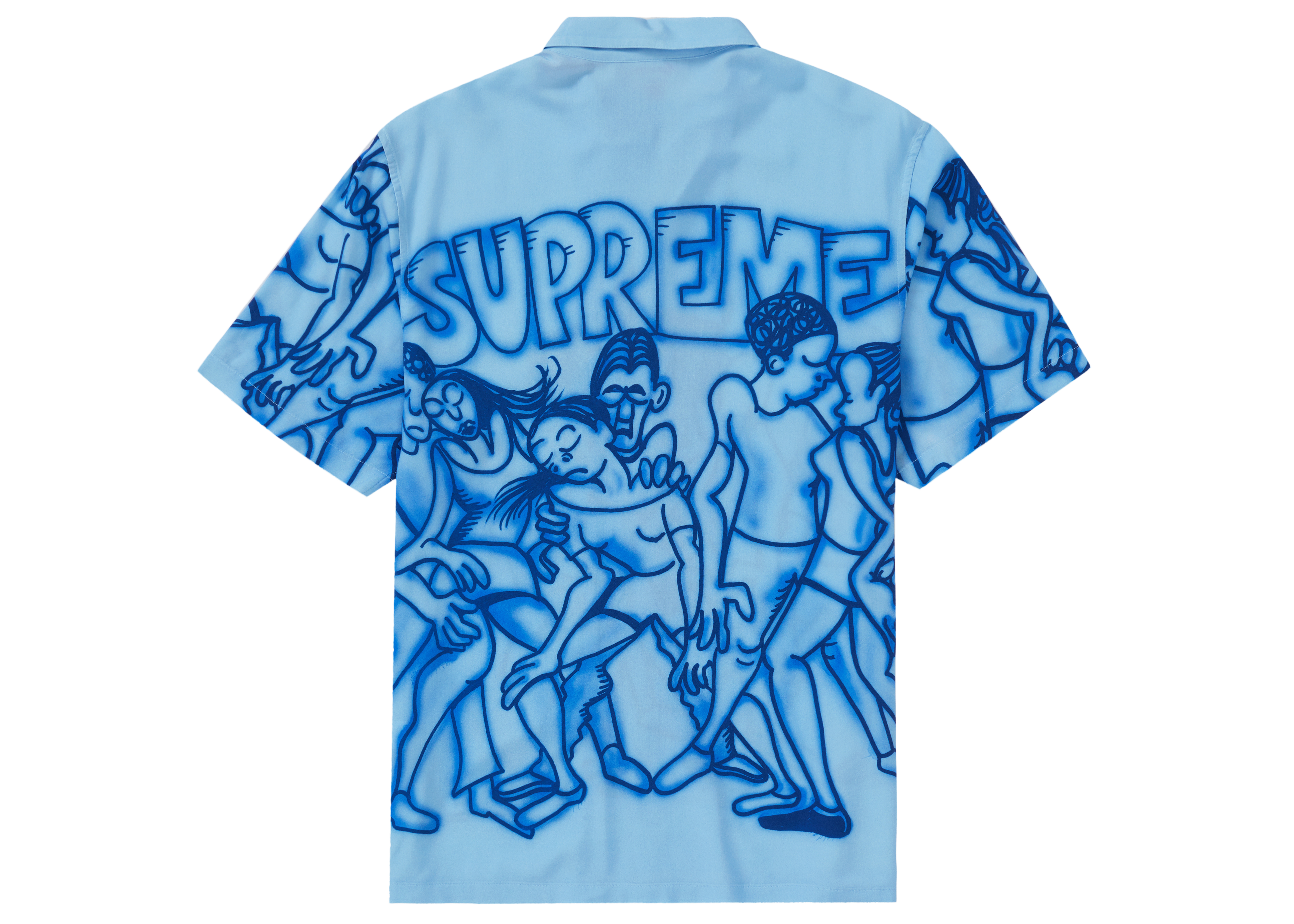 Supreme Dancing Rayon S/S Shirt Light Blue Men's - SS21 - US