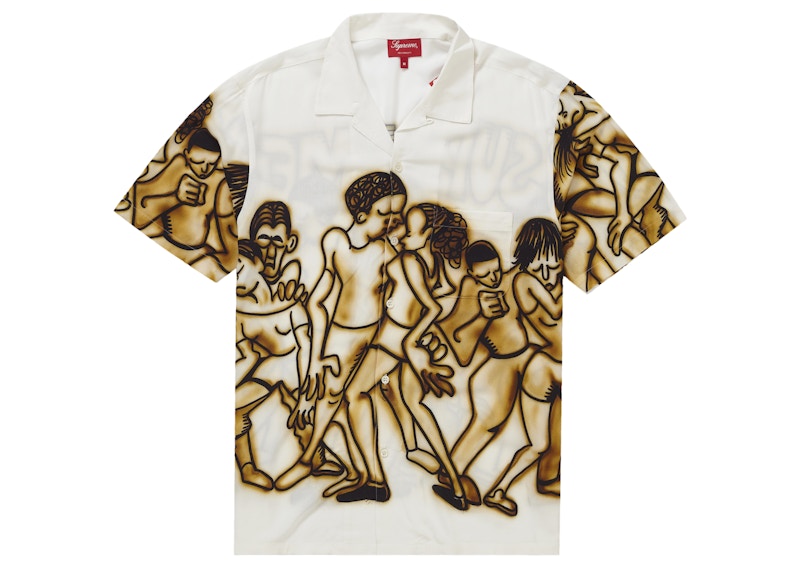 Supreme Dancing Rayon S/S Shirt White Men's - SS21 - US