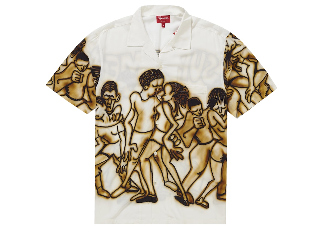 Pre-owned Supreme Dancing Rayon S/s Shirt White