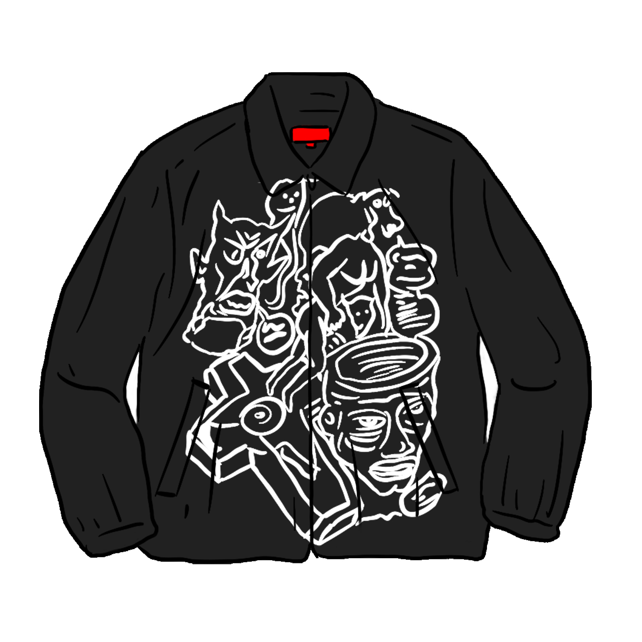 Supreme Daniel Johnston Embroidered Work Jacket Black