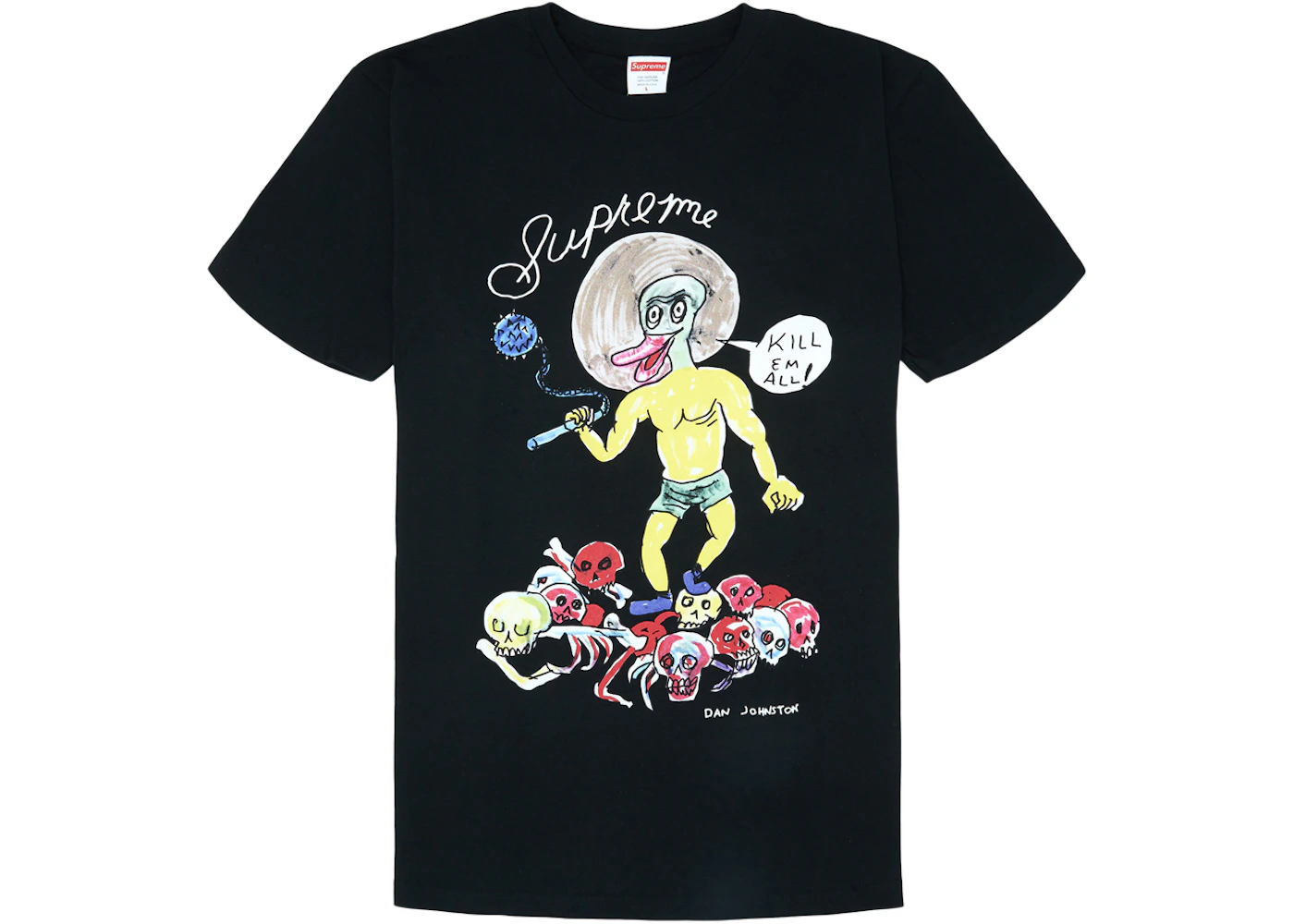 Supreme Daniel Johnston Kill Em All Tee Black Men's SS20 US