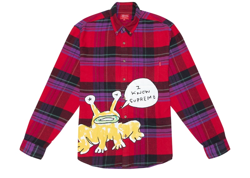 直売安い Supreme Daniel Johnston Plaid Shirt - トップス