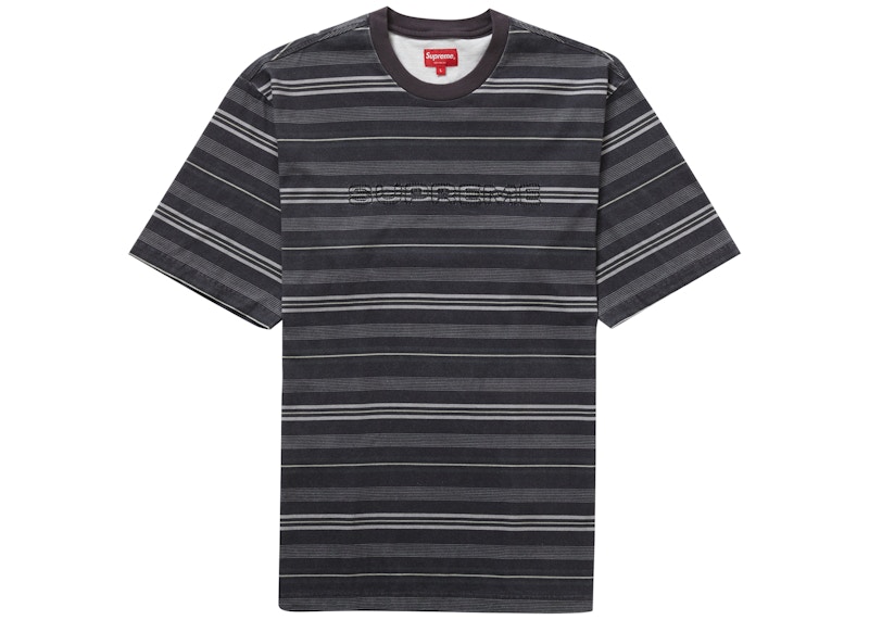 新品❗️】Supreme Dash Stripe Black Tシャツ 23-