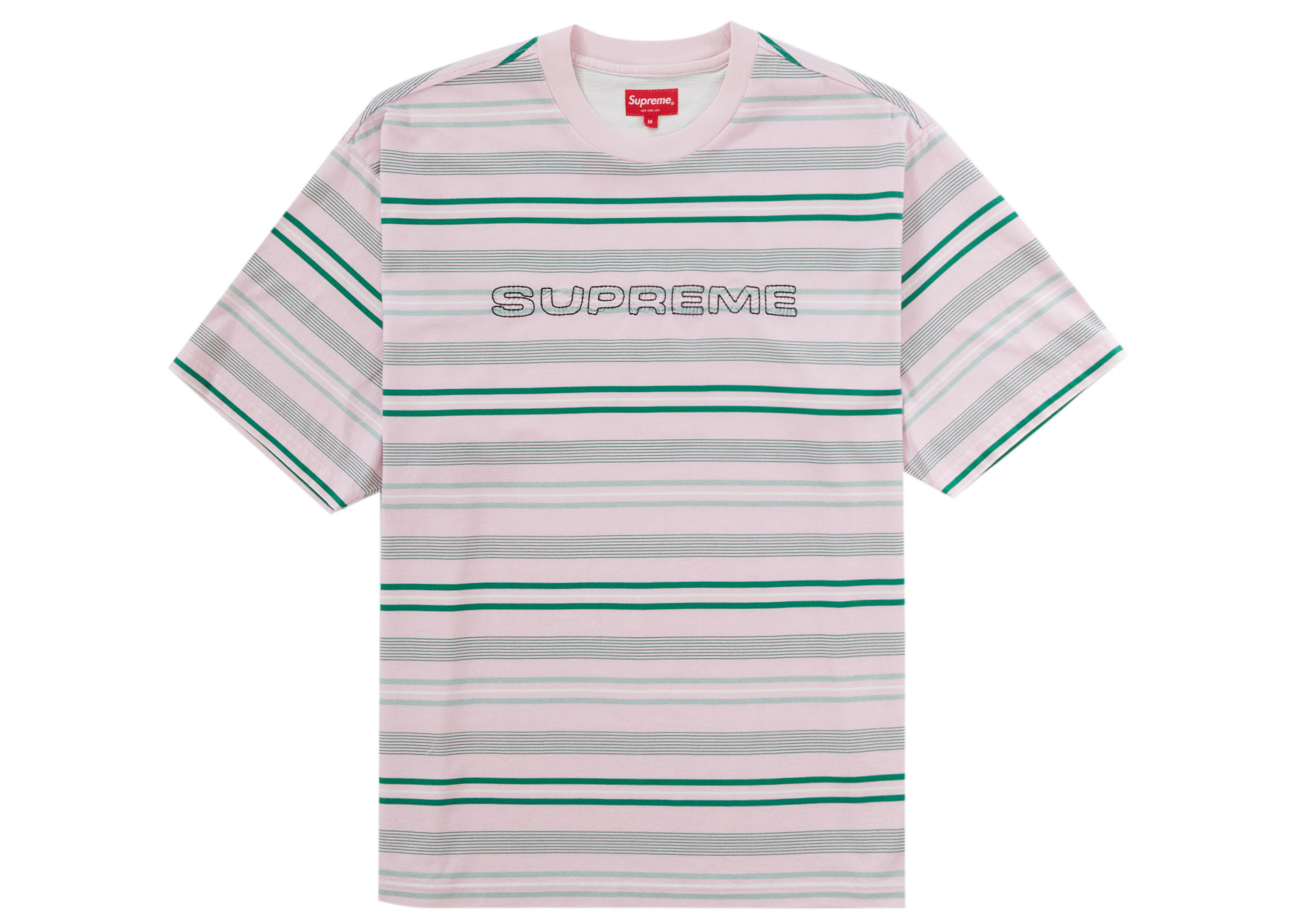 Supreme Dash Stripe S/S Top Pink