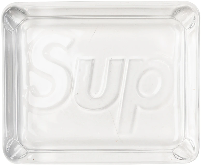 Supreme Debossed Glass Ashtray Clear - SS20 - ES