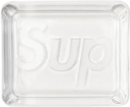 Supreme Debossed Glass Ashtray Red - SS20