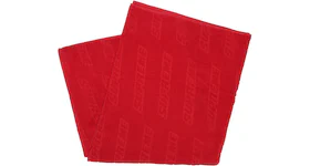 Supreme Debossed Logo Beach Towel Red