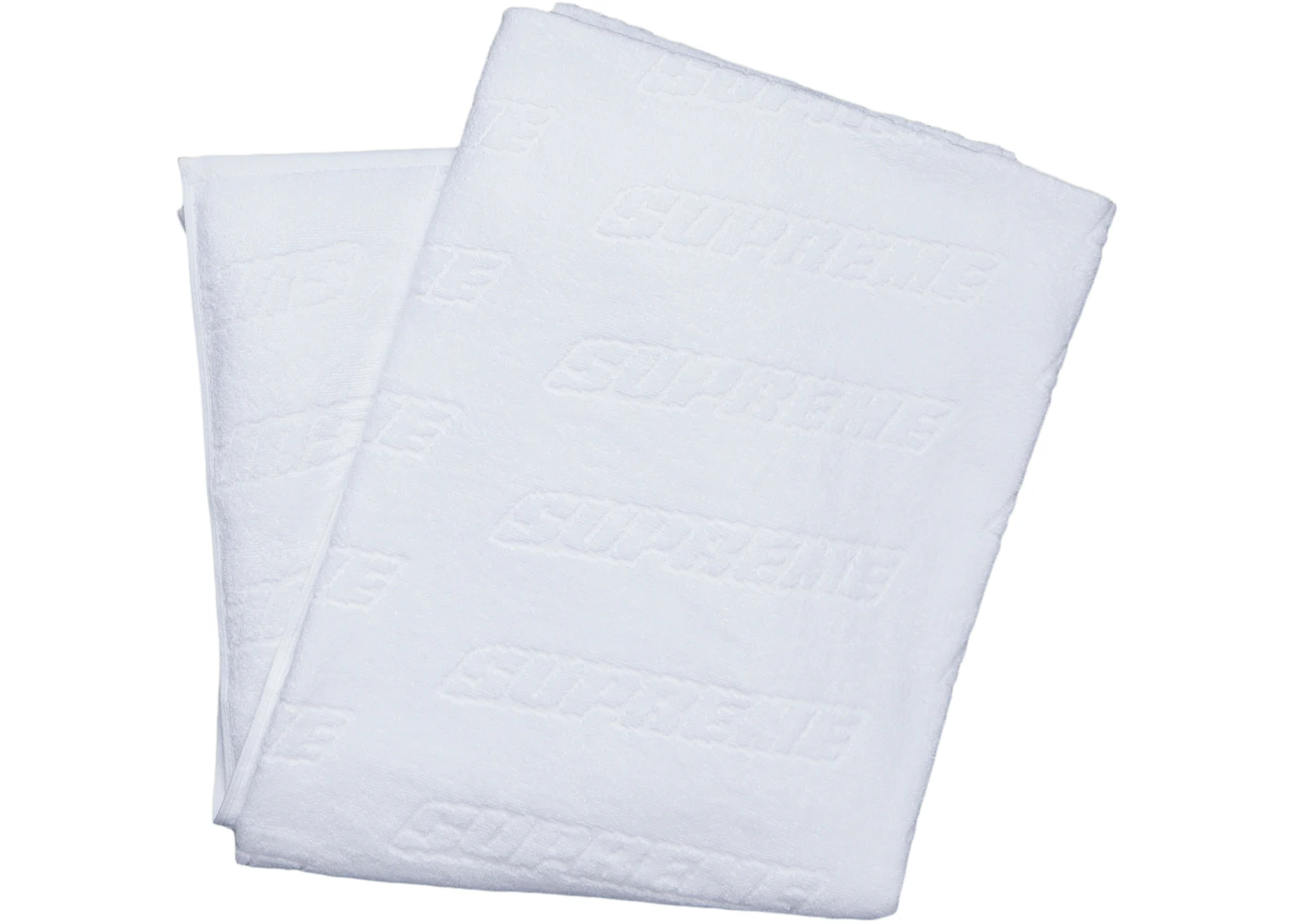 Supreme Debossed Logo Beach Towel White SS18 US