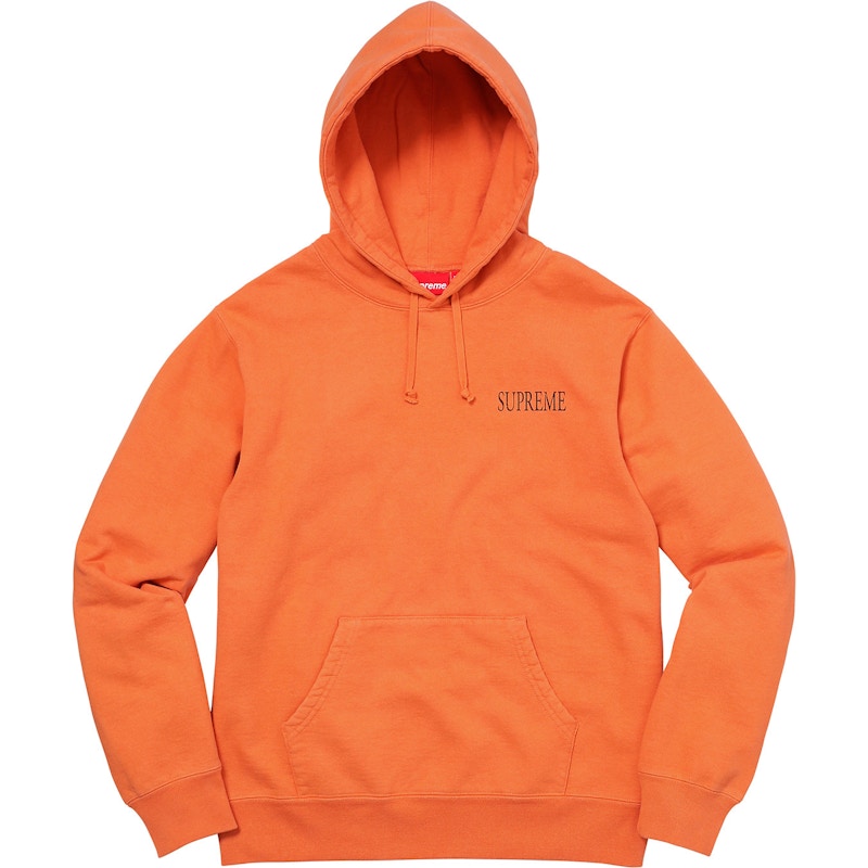 orange hoodie supreme