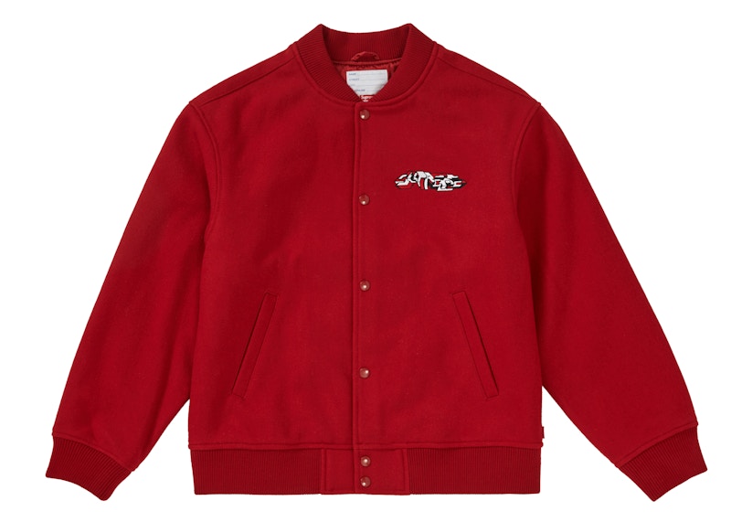 Supreme Delta Logo Varsity Jacket Red Men's - FW19 - US