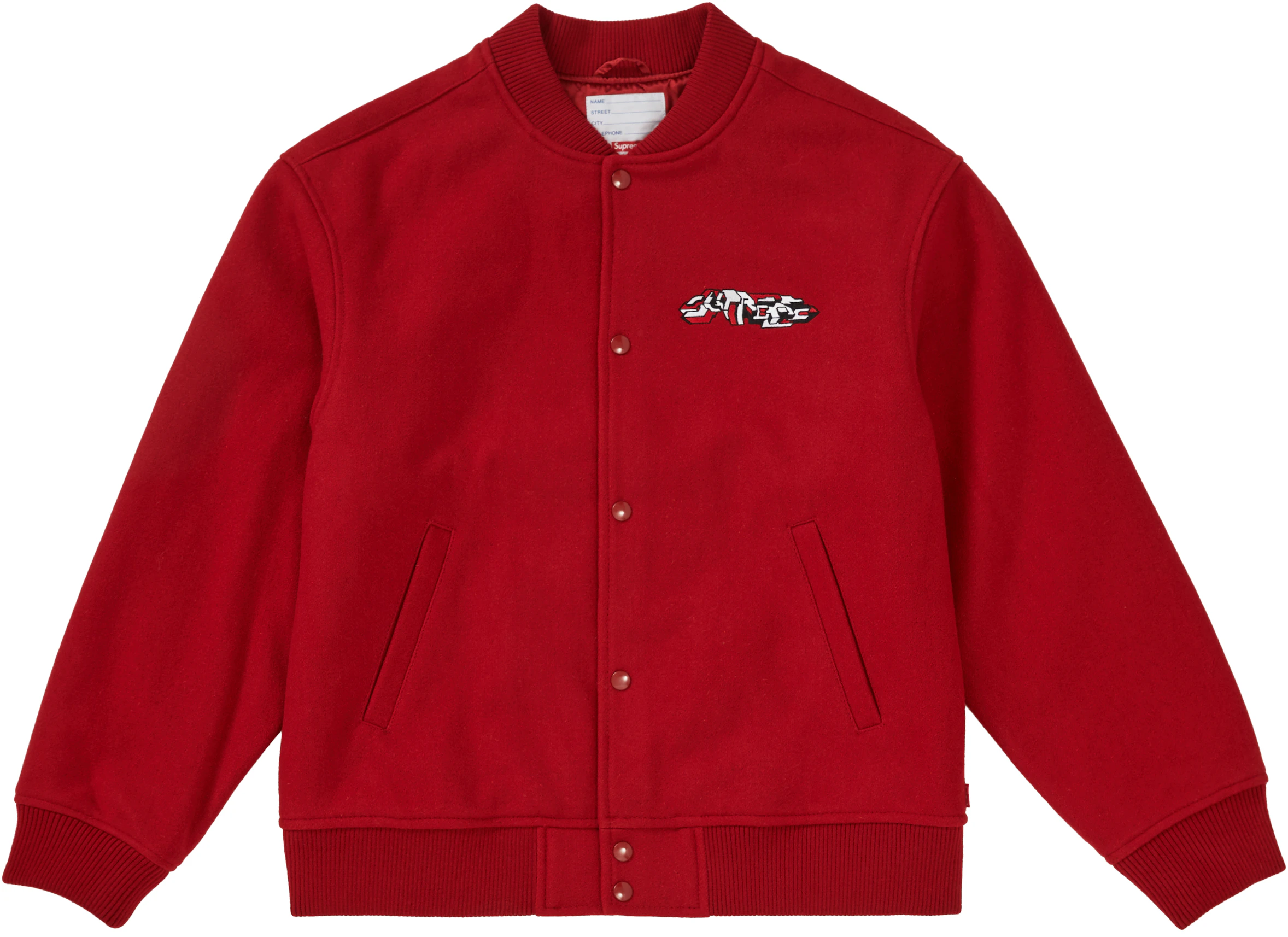 Supreme Delta Logo Varsity Jacket Red - FW19 - US