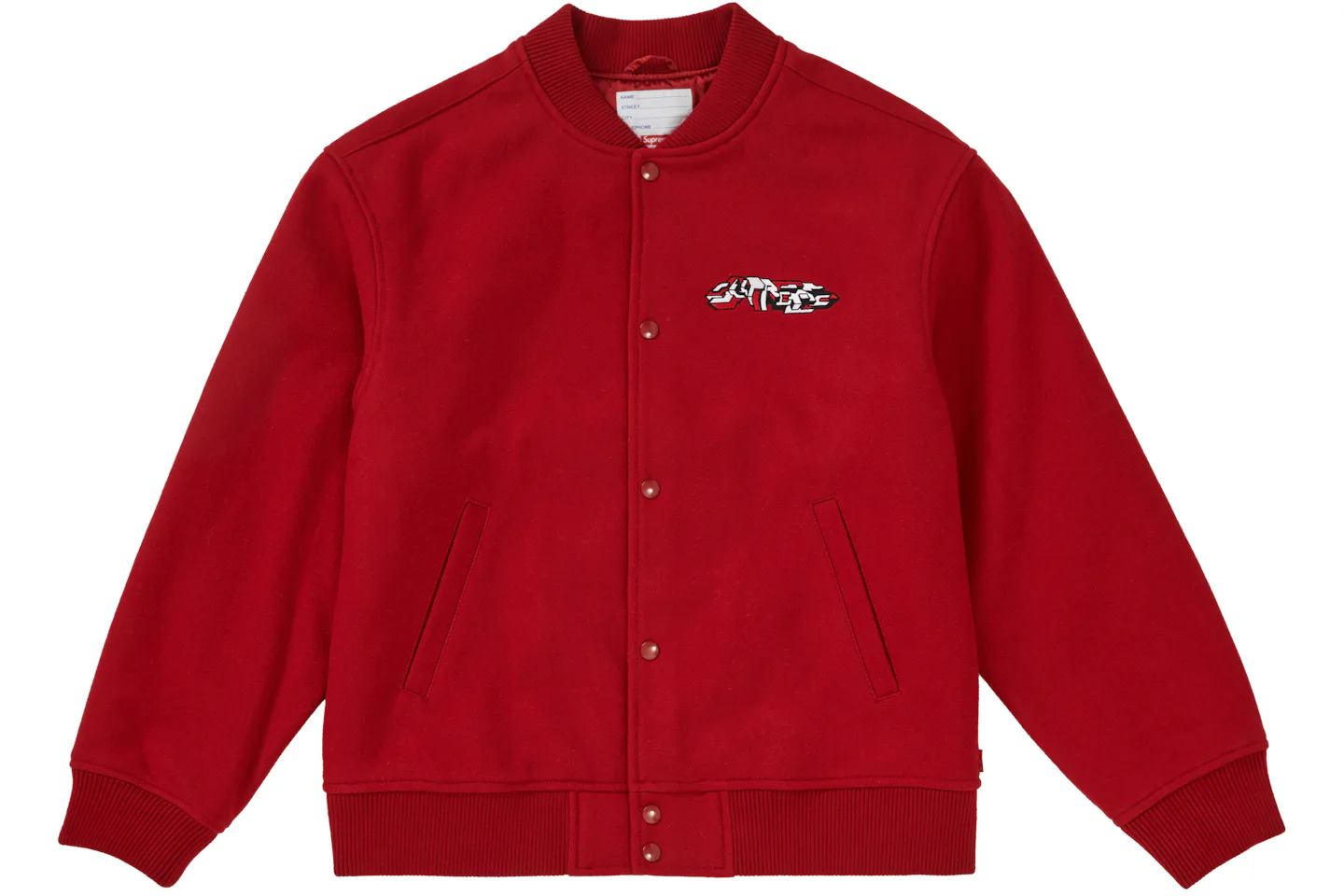 Supreme Delta Logo Varsity Jacket Red - FW19 - US