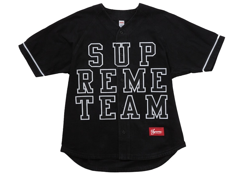 Supreme Denim Baseball Jersey Black