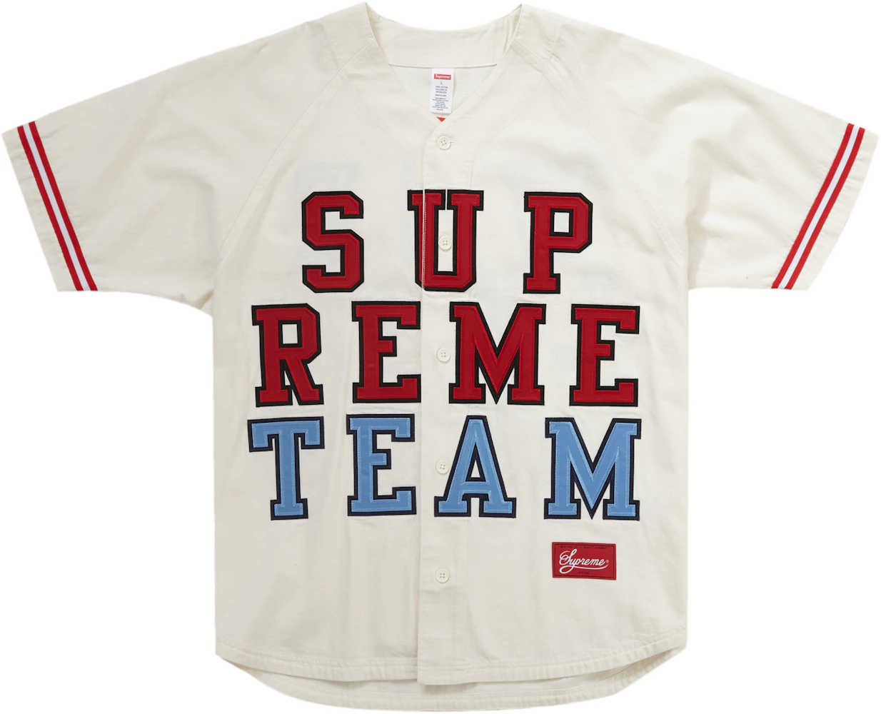 for sale: Supreme x Louis Vuitton Jacquard Denim Baseball Jersey