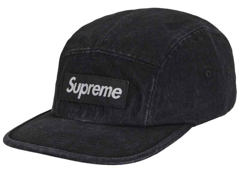 Pre-owned Supreme Denim Camp Cap (fw24) In Black
