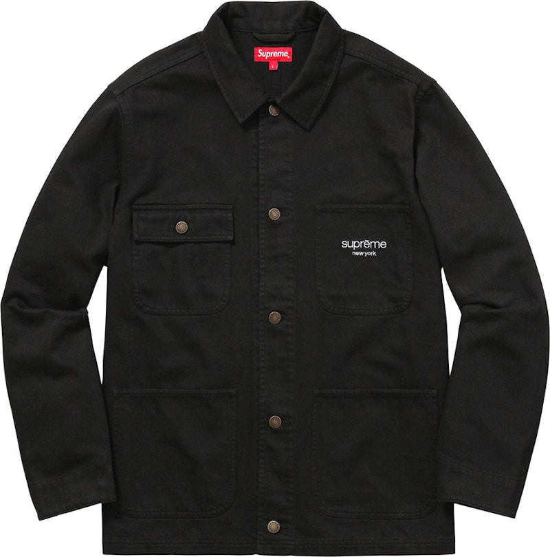 Supreme Denim Chore Coat Black - FW16 - US