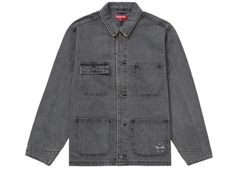 Supreme Denim Chore Coat Coat (SS22) Black Men's - SS22 - US