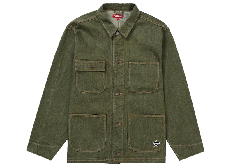 Supreme Denim Chore Coat Coat (SS22) Olive Men's - SS129 - US