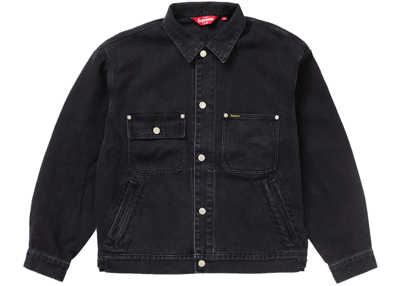 Supreme Denim Chore Trucker Jacket Black Men's SS24 US
