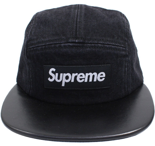 supreme denim leather visor camp cap | myglobaltax.com