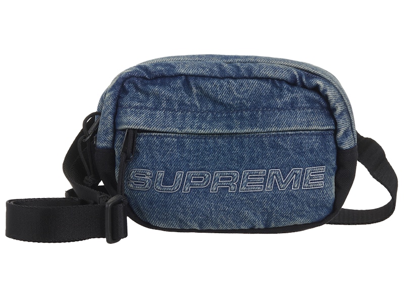 Pre-owned Supreme Denim Mini Shoulder Bag In Washed Indigo In Blue