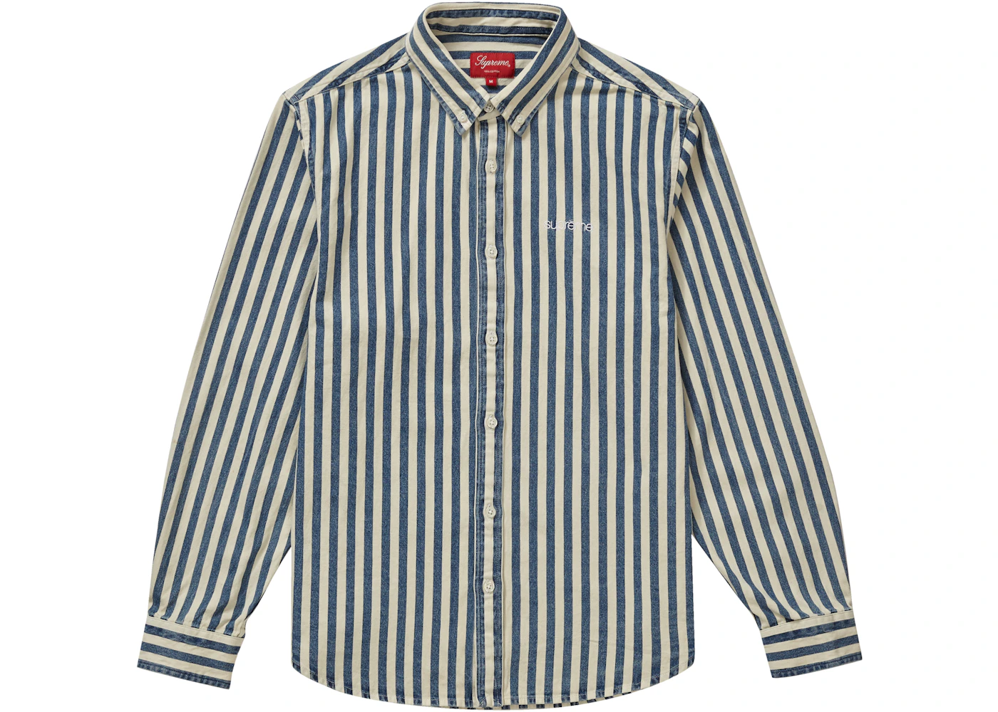 Supreme Denim Shirt Blue Stripe Men's - FW19 - US