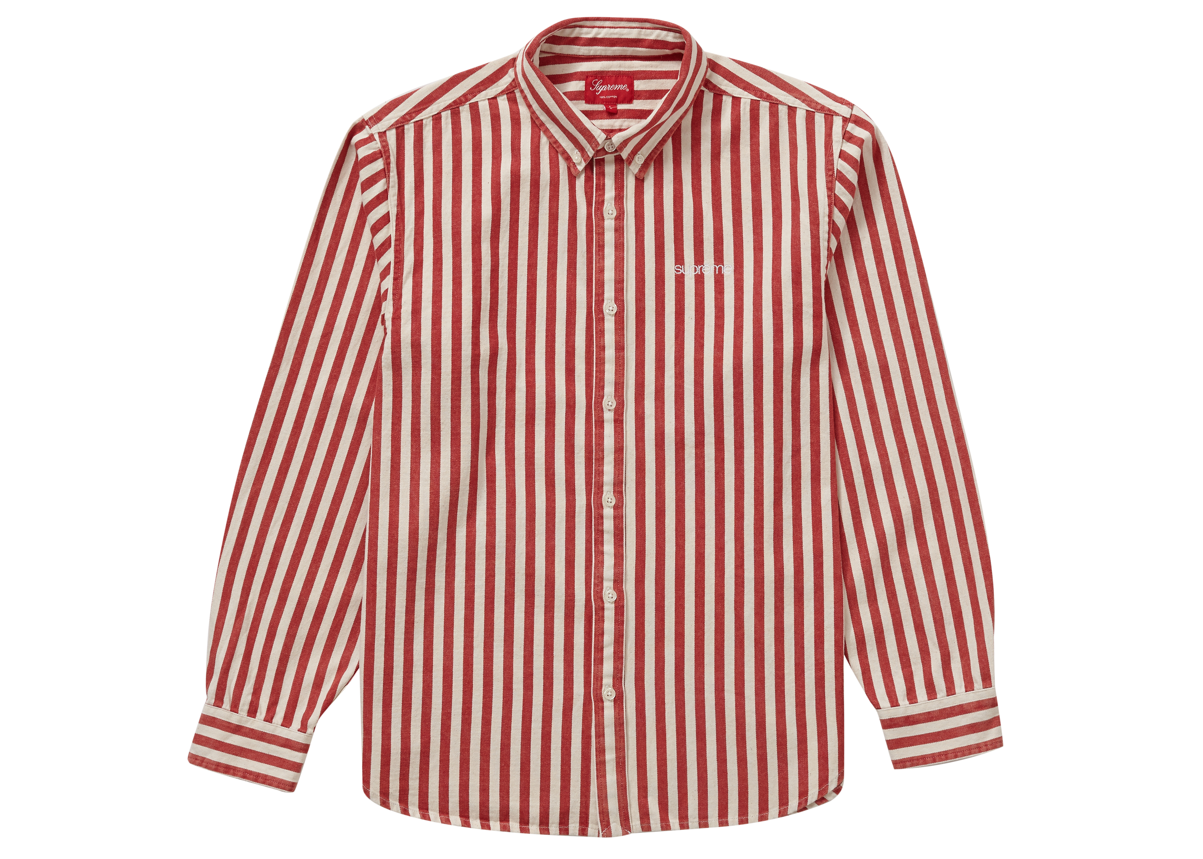 Supreme Denim Shirt Red Stripe - FW19 - US