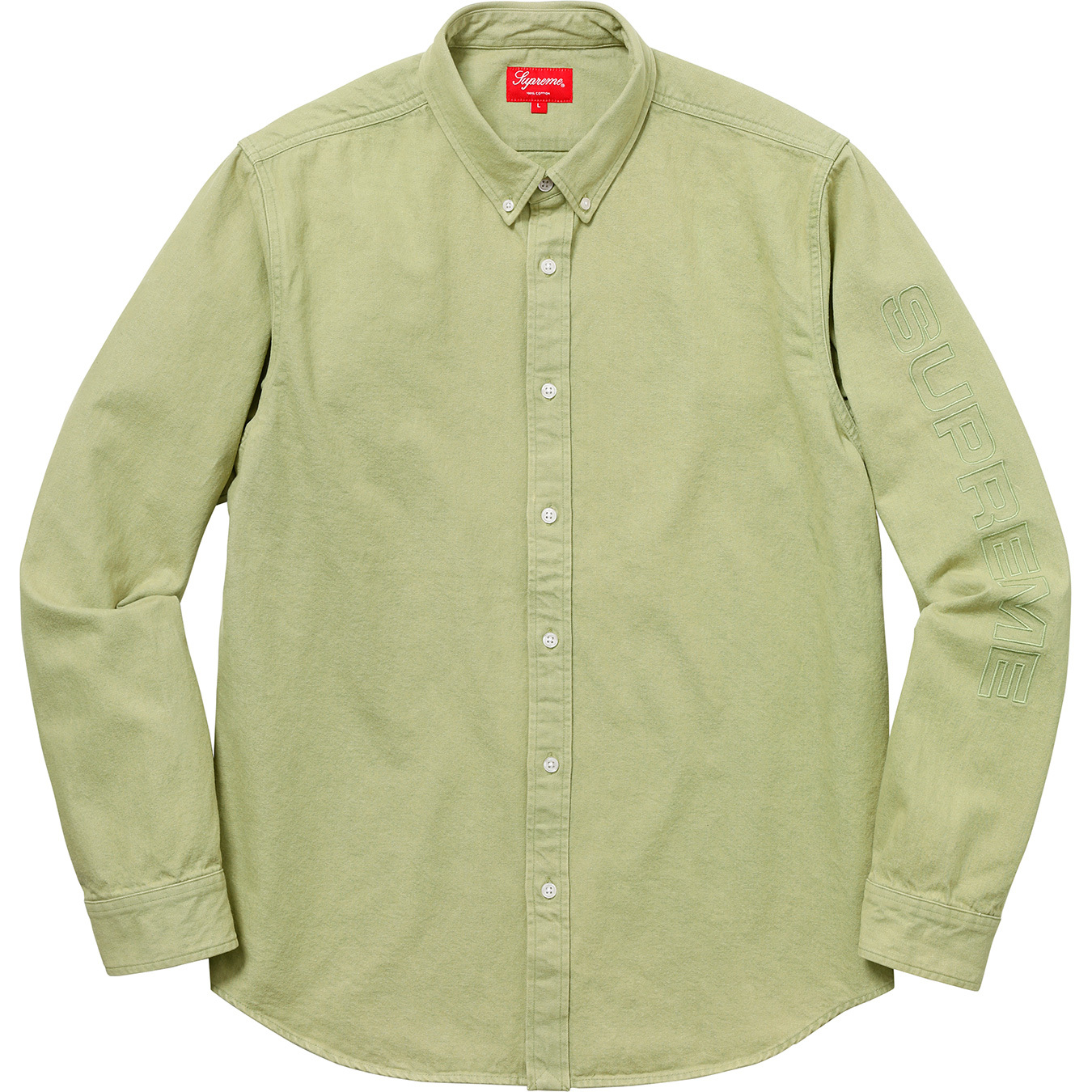 Supreme Denim Shirt Lime Men's - SS18 - US