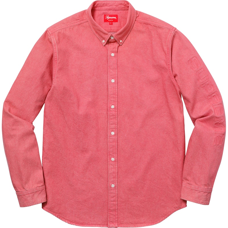 Supreme Denim Shirt Pink - SS18 Men's - US